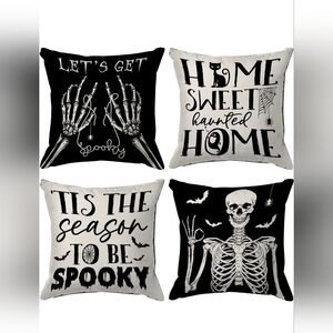 Halloween Pillow Covers 18x18 Inch Set of 4, Brand New